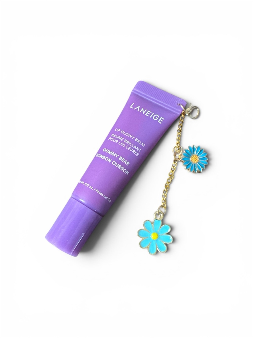 Laneige Lip Glowy Balm - Gummy Bear with handmade charm 🌸